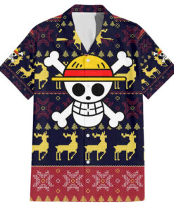 Chemise hawaïenne Monkey D. Luffy Chapeau de Paille One Piece Noël Mix