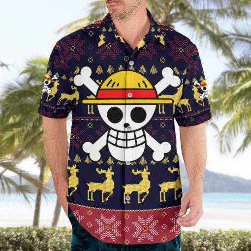Chemise hawaïenne Monkey D. Luffy Chapeau de Paille One Piece Noël Mix – Image 3