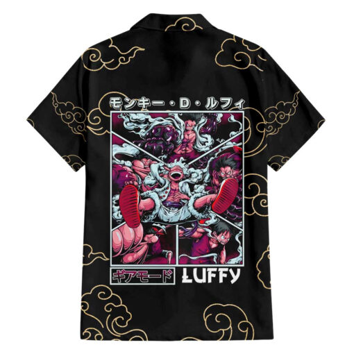 Chemise hawaïenne Monkey D. Luffy Gear 5ème V4 One Piece Anime – Image 2