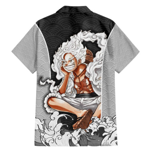 Chemise hawaïenne Monkey D. Luffy Nika Gear 5 One Piece Japon Anime – Image 2