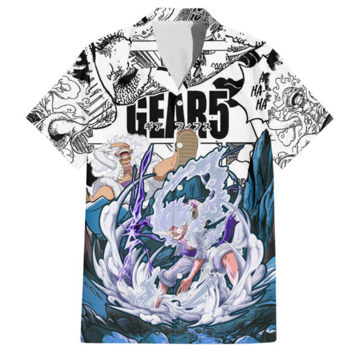 Chemise hawaïenne Monkey D. Luffy Nika Sun God Anime Manga