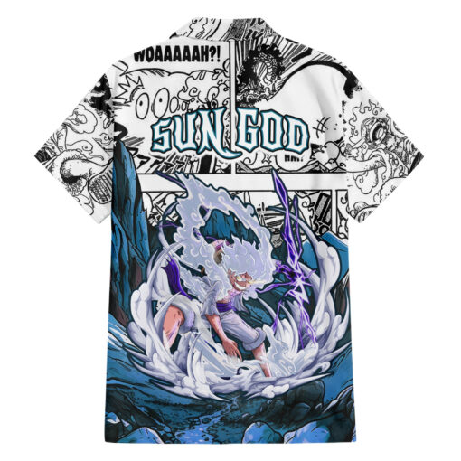 Chemise hawaïenne Monkey D. Luffy Nika Sun God Anime Manga – Image 2