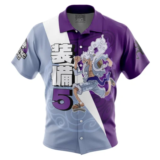 Chemise hawaïenne Monkey D. Luffy Gear 5 V4 One Piece
