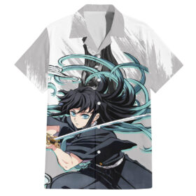 Chemise hawaïenne Muichiro Tokito Demon Slayer Anime