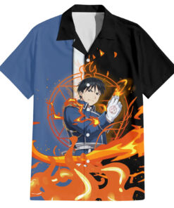 Chemise hawaïenne Mitsuri Kanroji et Obanai Demon Slayer Anime