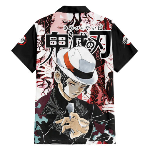 Chemise hawaïenne Muzan Kibutsuji Demon Slayer Japon Anime – Image 2