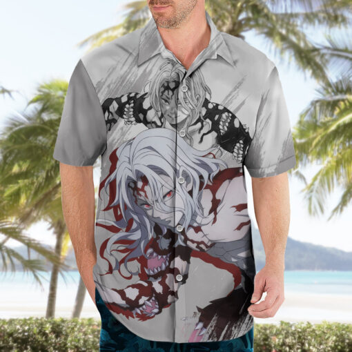 Chemise hawaïenne Muzan Kibutsuji Demon Slayer Anime Classique – Image 3