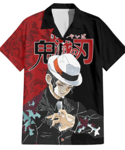 Chemise hawaïenne Muzan Kibutsuji Demon Slayer Manga Mix Anime