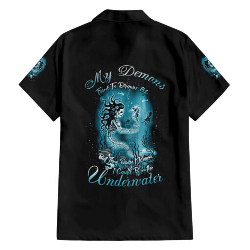 Chemise hawaïenne My Demons Tried To Drown Me Sirène – Image 2