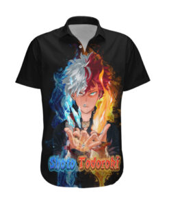 Chemise hawaïenne My Hero Academia Shoto Todoroki Half-Half Artsy