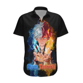 Chemise hawaïenne My Hero Academia Shoto Todoroki Half-Half Artsy