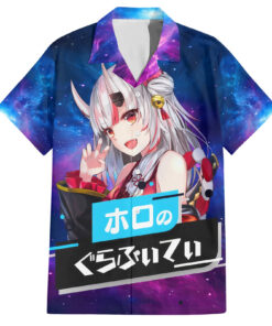 Chemise hawaïenne Nakiri Ayame HoloLive Galaxie