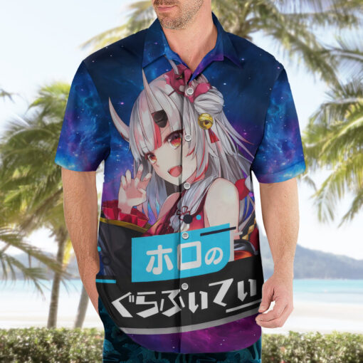 Chemise hawaïenne Nakiri Ayame HoloLive Galaxie – Image 3