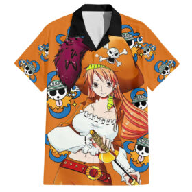 Chemise hawaïenne Nami Movie Anime Rouge