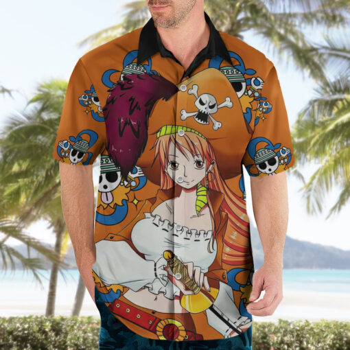 Chemise hawaïenne Nami Movie Anime Rouge – Image 3