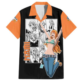 Chemise hawaïenne Nami One Piece Anime Manga Mix