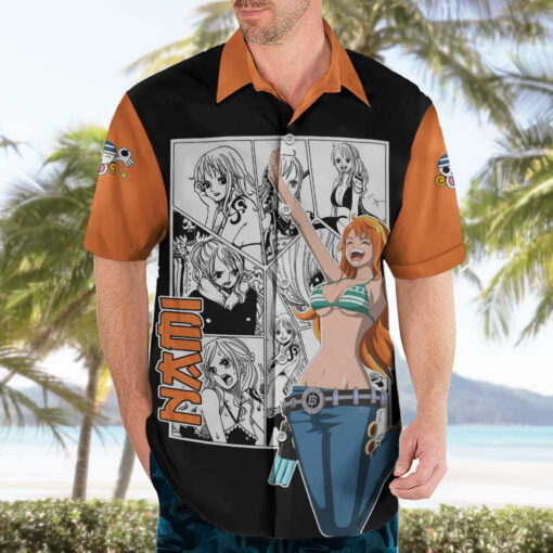 Chemise hawaïenne Nami One Piece Anime Manga Mix – Image 3