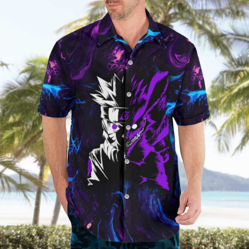 Chemise hawaïenne Naruto Bête Éveillée Anime – Image 3