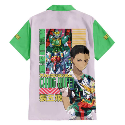 Chemise hawaïenne Nataku x Chang Wufei Gundam Wing Endless Waltz Japon Anime – Image 2