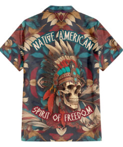 Chemise hawaïenne Crâne Amérindien Esprit de Liberté