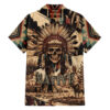 Chemise hawaïenne Crâne Amérindien Tribal