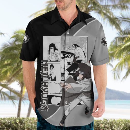 Chemise hawaïenne Neji Hyuga Naruto Anime Manga Mix – Image 3