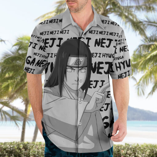 Chemise hawaïenne Neji Hyuga Style Manga – Image 3