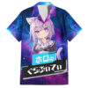 Chemise hawaïenne Nekomata Okayu HoloLive Galaxie