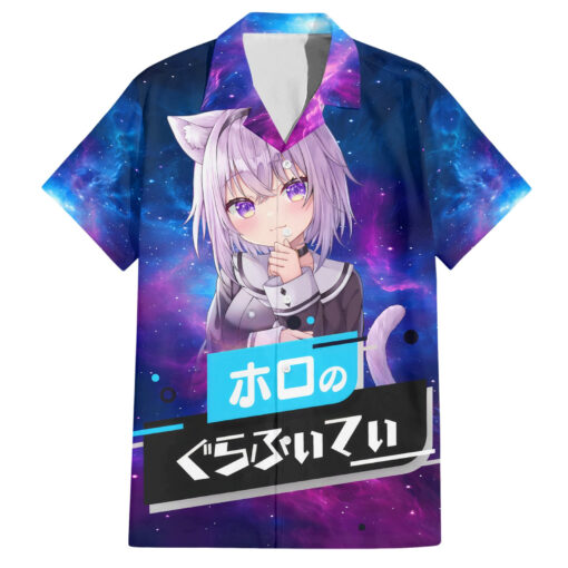 Chemise hawaïenne Nekomata Okayu HoloLive Galaxie