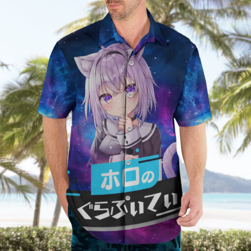 Chemise hawaïenne Nekomata Okayu HoloLive Galaxie – Image 3