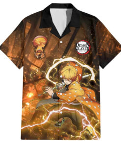 Chemise hawaïenne Nenitsu Château Infini Demon Slayer Anime