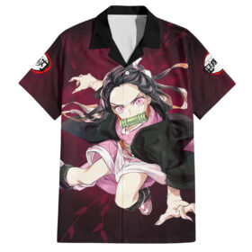 Chemise hawaïenne Nezuko Fighting Anime