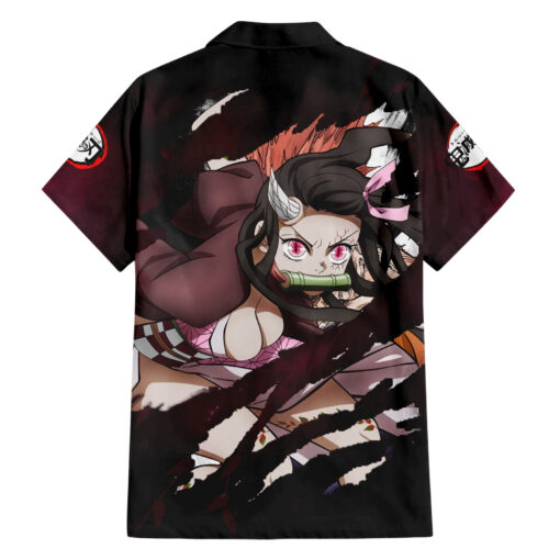 Chemise hawaïenne Nezuko Fighting Anime – Image 2