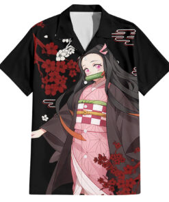 Chemise hawaïenne Nezuko Kamado Hoodie Demon Slayer