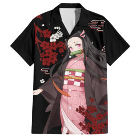 Chemise hawaïenne Nezuko Kamado Hoodie Demon Slayer