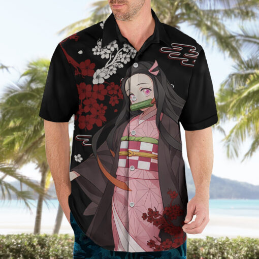 Chemise hawaïenne Nezuko Kamado Hoodie Demon Slayer – Image 3