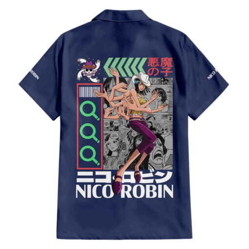Chemise hawaïenne Nico Robin équipe Chapeau de Paille One Piece Anime – Image 2