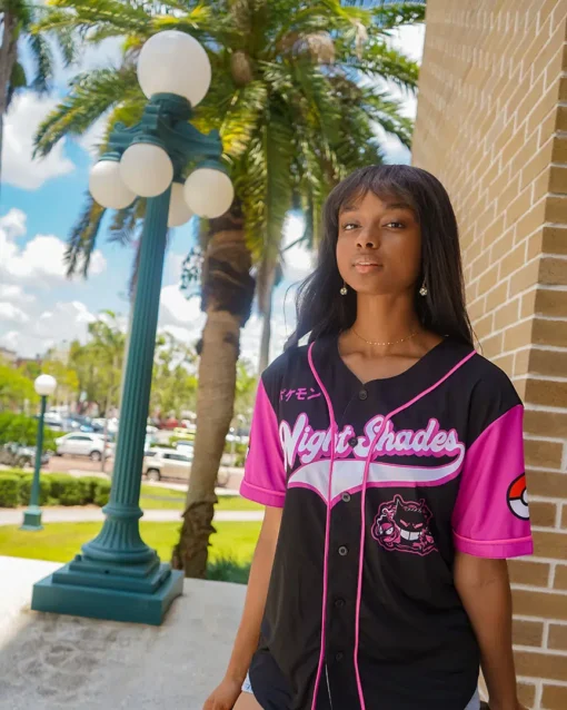 Maillot de baseball Ombres Nocturnes Type Spectre Pokémon – Image 3