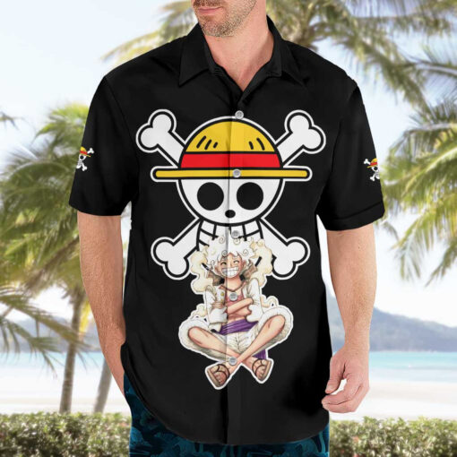 Chemise hawaïenne Luffy Gear 5 Nika One Piece Anime – Image 3