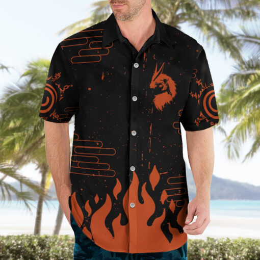 Chemise hawaïenne Kurama Bêtes à neuf queues pour fans – Image 3