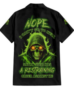 Chemise hawaïenne Nope je ne peux pas aller en enfer