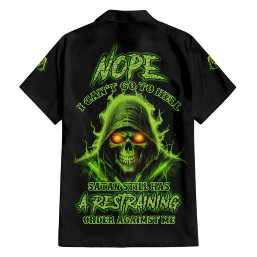 Chemise hawaïenne Nope je ne peux pas aller en enfer