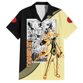 Chemise hawaïenne Naruto Uzumaki Bijuu NRT Anime Manga Mix