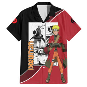 Chemise hawaïenne Naruto Uzumaki Sage NRT Manga Mix