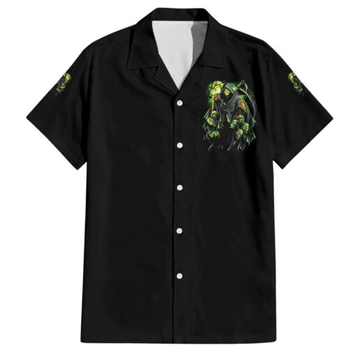 Chemise hawaïenne Bien sûr que je vais en enfer Crâne
