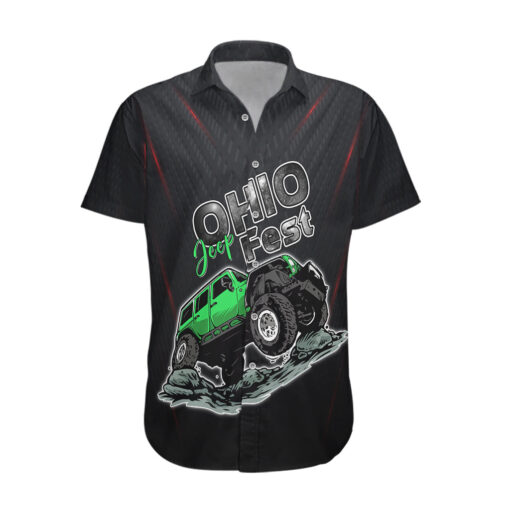 Chemise hawaïenne Ohio Jeep Fest 2023 Parcours d'obstacles Jeep