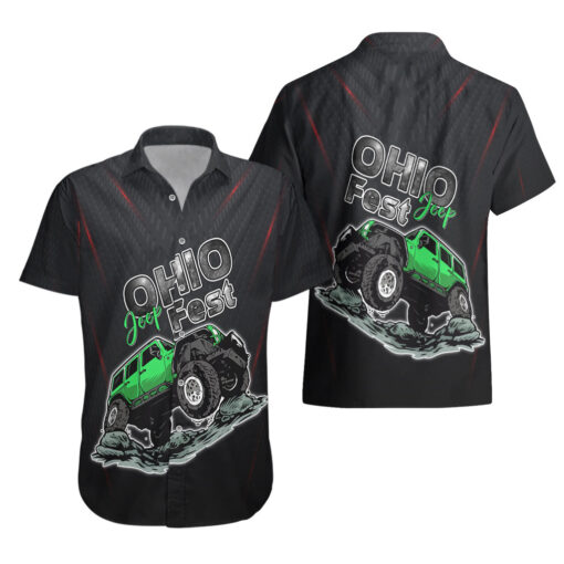 Chemise hawaïenne Ohio Jeep Fest 2023 Parcours d'obstacles Jeep – Image 3