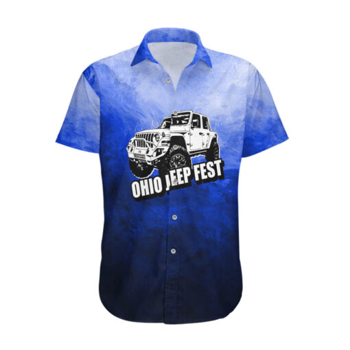 Chemise hawaïenne Ohio Jeep Fest style bleu – Image 2