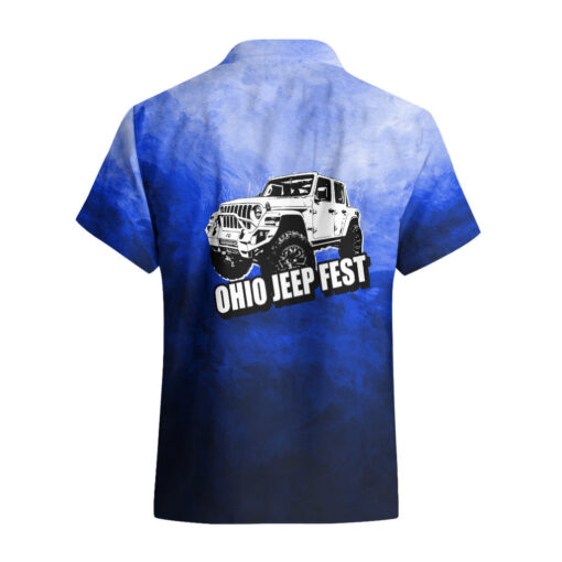 Chemise hawaïenne Ohio Jeep Fest style bleu – Image 3