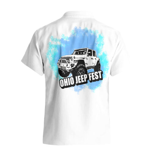 Chemise hawaïenne Ohio Jeep Fest style vibes bleu – Image 3